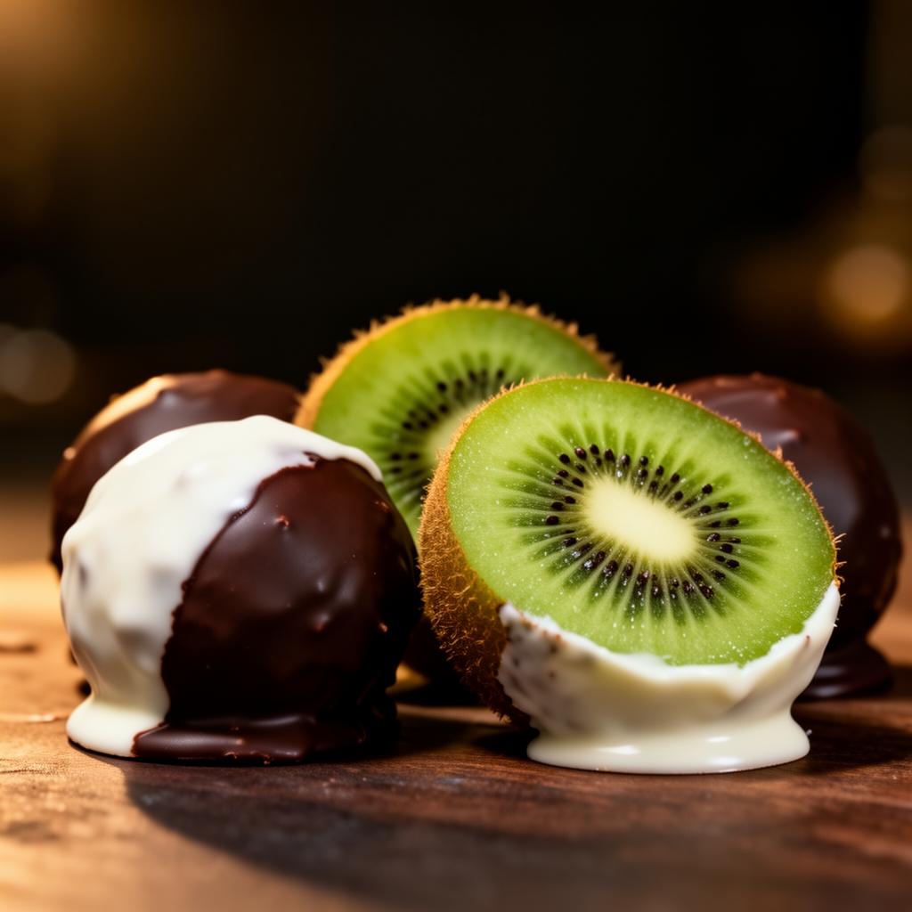 Schoko-Kiwi – frisch in Schweizer Kuvertüre getaucht